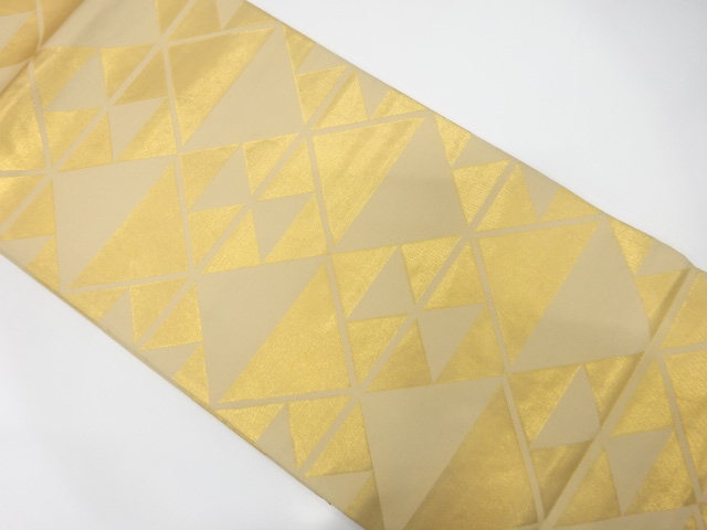 JAPANESE KIMONO / ANTIQUE FUKURO OBI / SILK / WOVEN TRIANGLE / BY ORIETSU